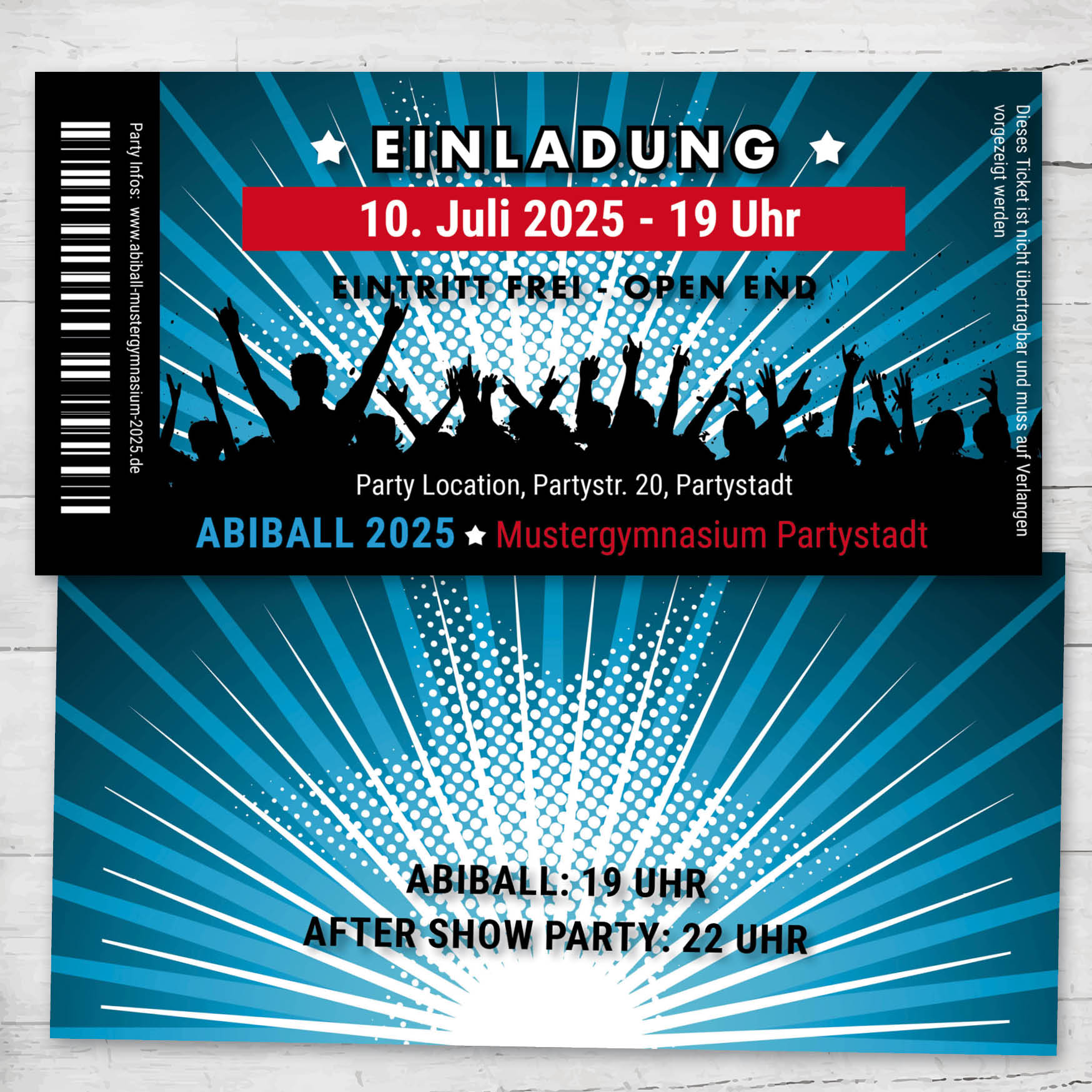 Einladung Abiball - Individuelle Einladung